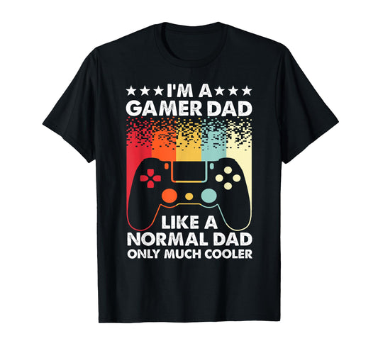 Funny Gamer Dad Art For Men Video Game Console Gamer Gaming T-Shirt