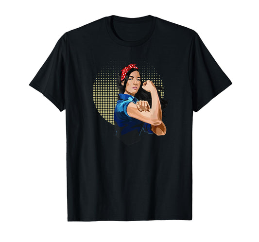 Asian Rosie the Riveter Gifts, Diversity Rosie the Riveter T-Shirt