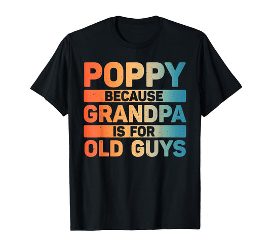 Poppy Design For Grandpa From Grandkids Father's Day Poppy T-Shirt