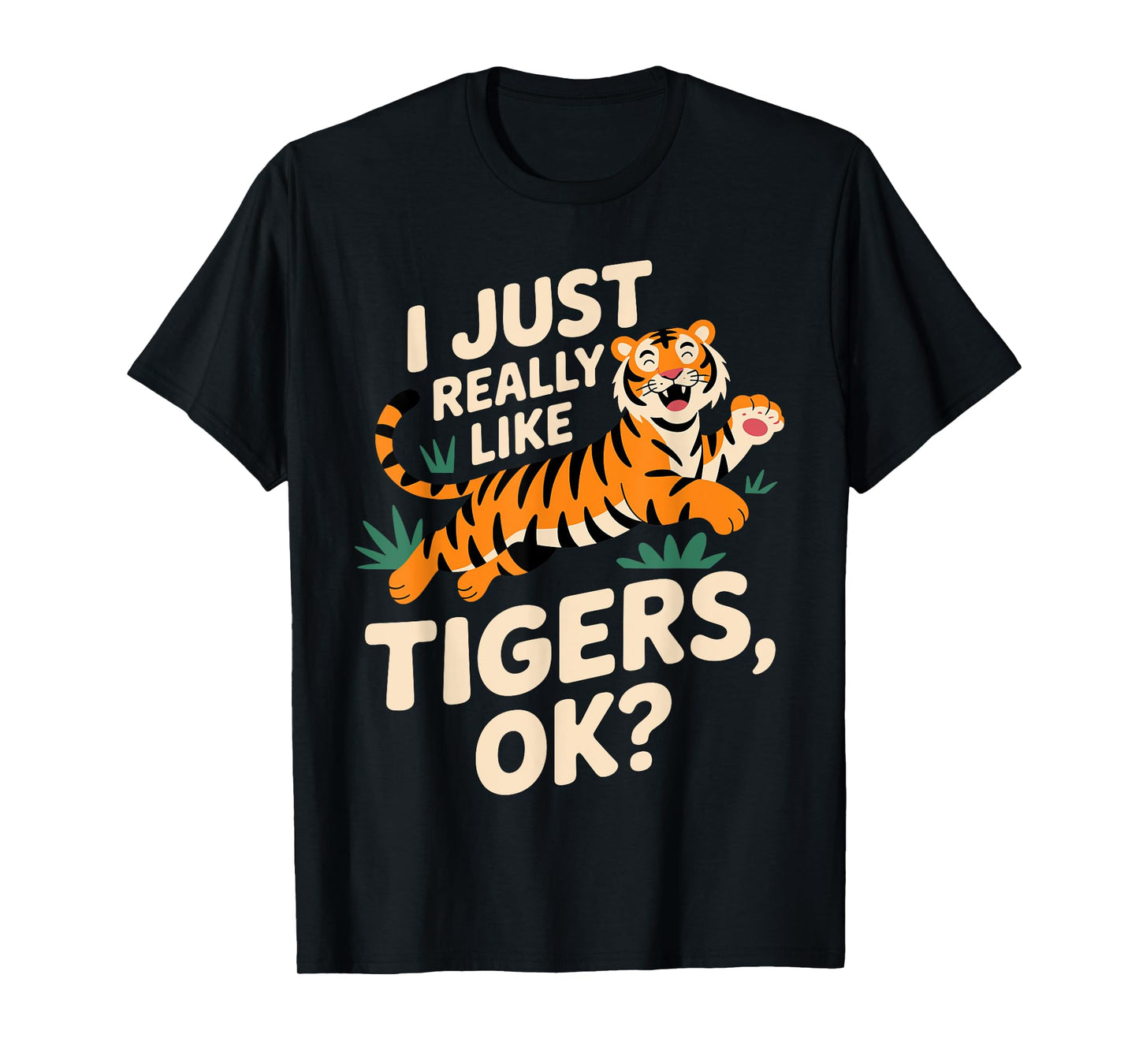Funny Tiger Art for Men Women Boys Girls Animal Tiger Lover T-Shirt