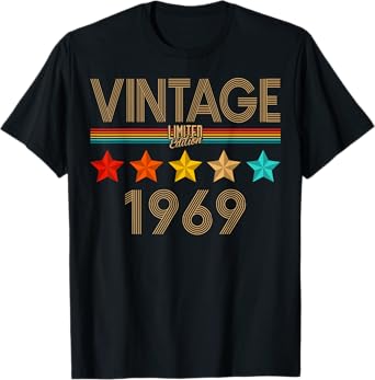 Vintage 56th Birthday Decorations Vintage 1969 56 Years Old T-Shirt