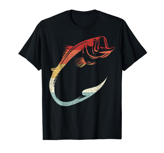 Cool Minimal Fish Hook Art for Fishing Enthusiasts T-Shirt