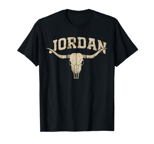 Vintage Western Jordan Name Gift for Men Women Kid Boy Girl T-Shirt