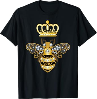 Queen Bee Crown Women Men Girls Honey Hive Beekeeping Bee T-Shirt