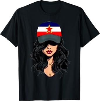 Patriotic Yugoslav Girl Yugoslavia Flag T-Shirt
