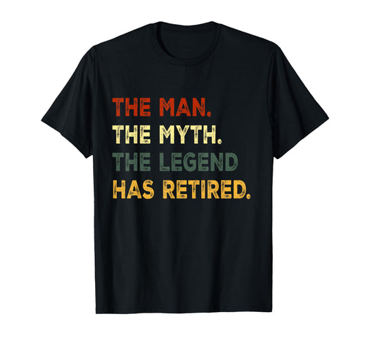 Retirement Retro Vintage Style Men The Legend Has Retired T-Shirt