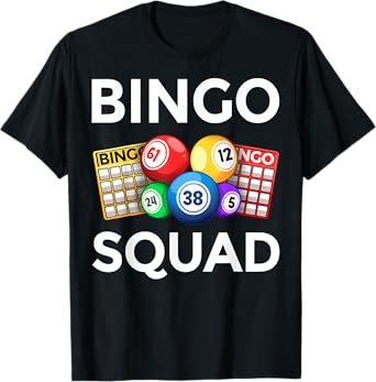 Cute Bingo Designs For Men Women Bingo Lovers Players Casino T-Shirt