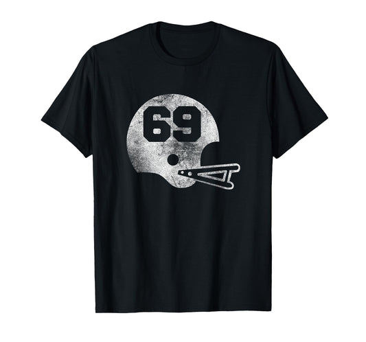 Vintage Football Jersey Number 69 T-Shirt Player Number T-Shirt