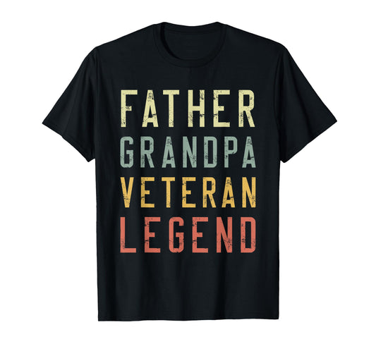 Father Grandpa Veteran Legend Family Military T-Shirt