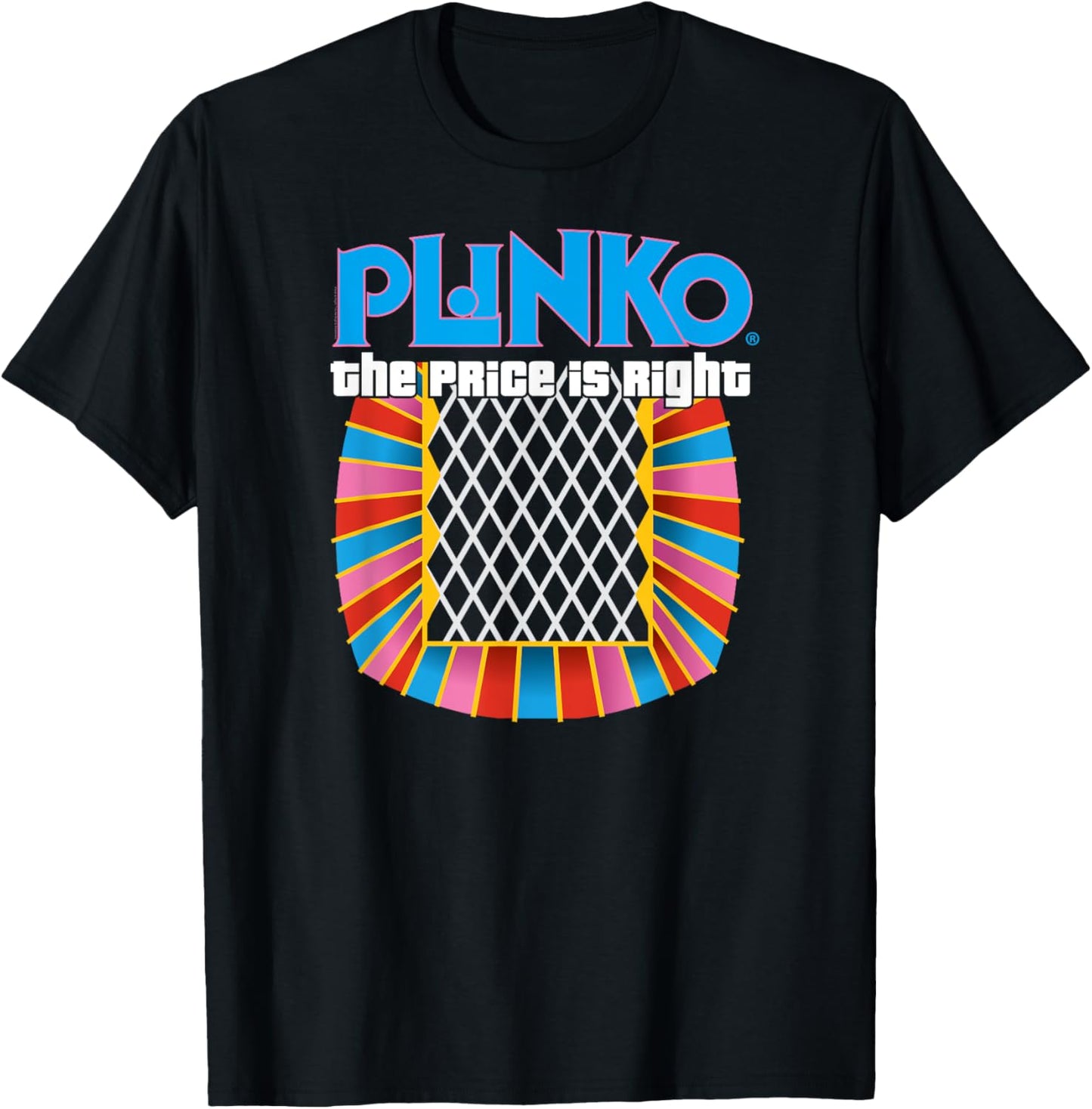 Price is Right Unisex-Adults Black Plinko T-Shirt, Small
