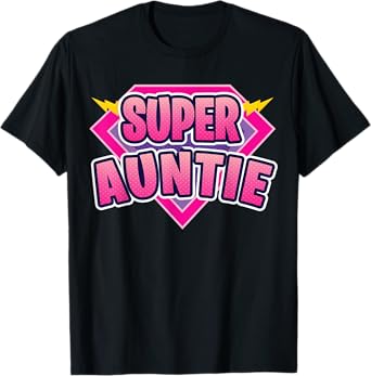 Super Auntie Superhero Grandmother Comic Book Funny Matching T-Shirt