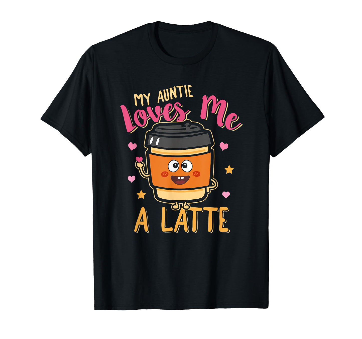 Kids My Auntie Loves Me A Latte Aunt T-Shirt