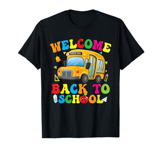 Adults Men Women Welcome Back To School Bus Driver T-Shirt
