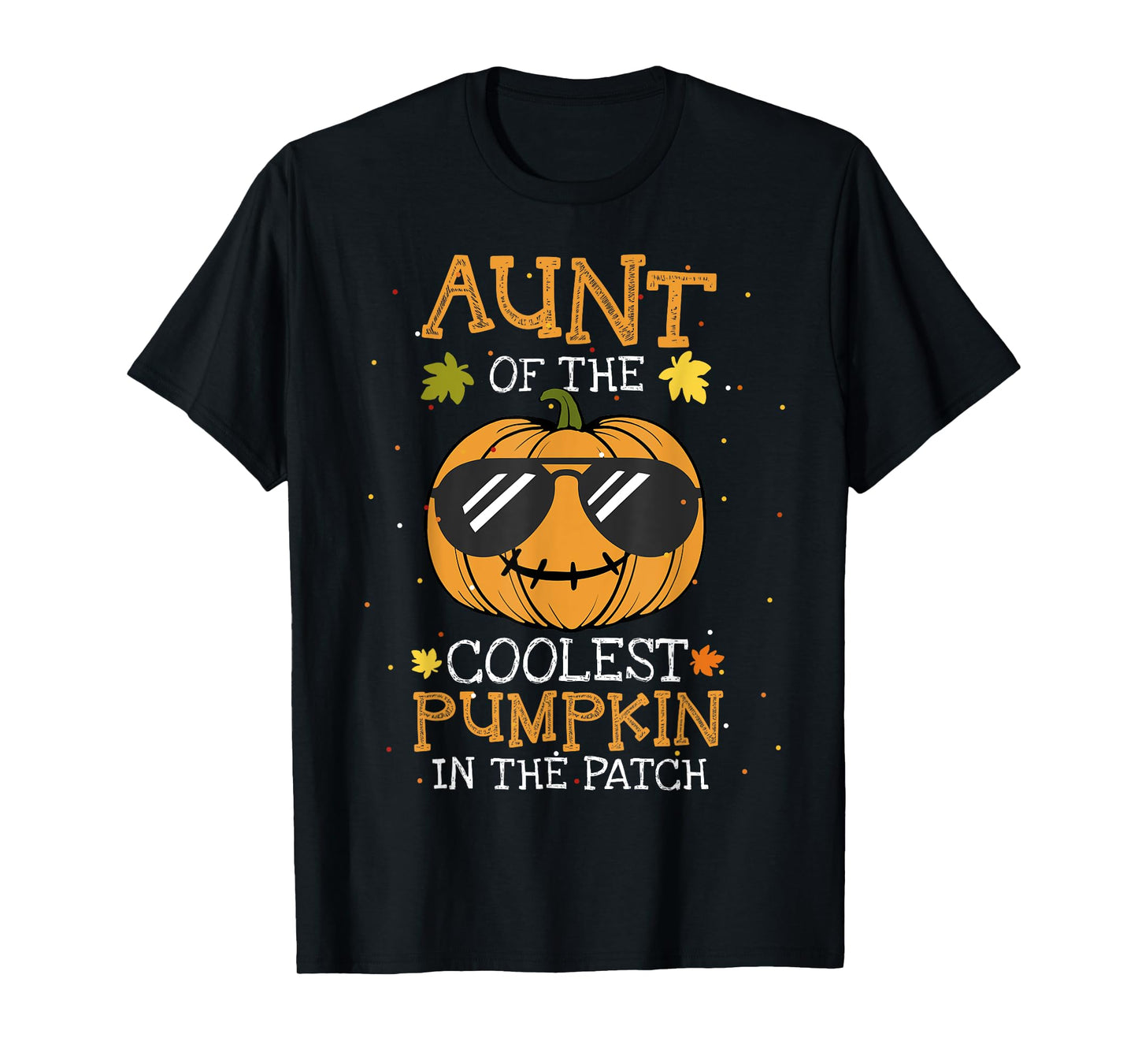Aunt Of The Coolest Pumpkin In The Patch Halloween Womens T-Shirt