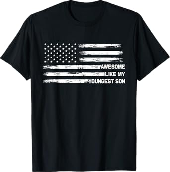 Awesome Like My Youngest Son Fathers Day Dad Joke Mens T-Shirt