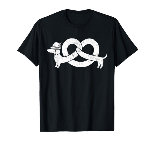 Dachshund Dog In Pretzel Shape Germany Festival Oktoberfest T-Shirt