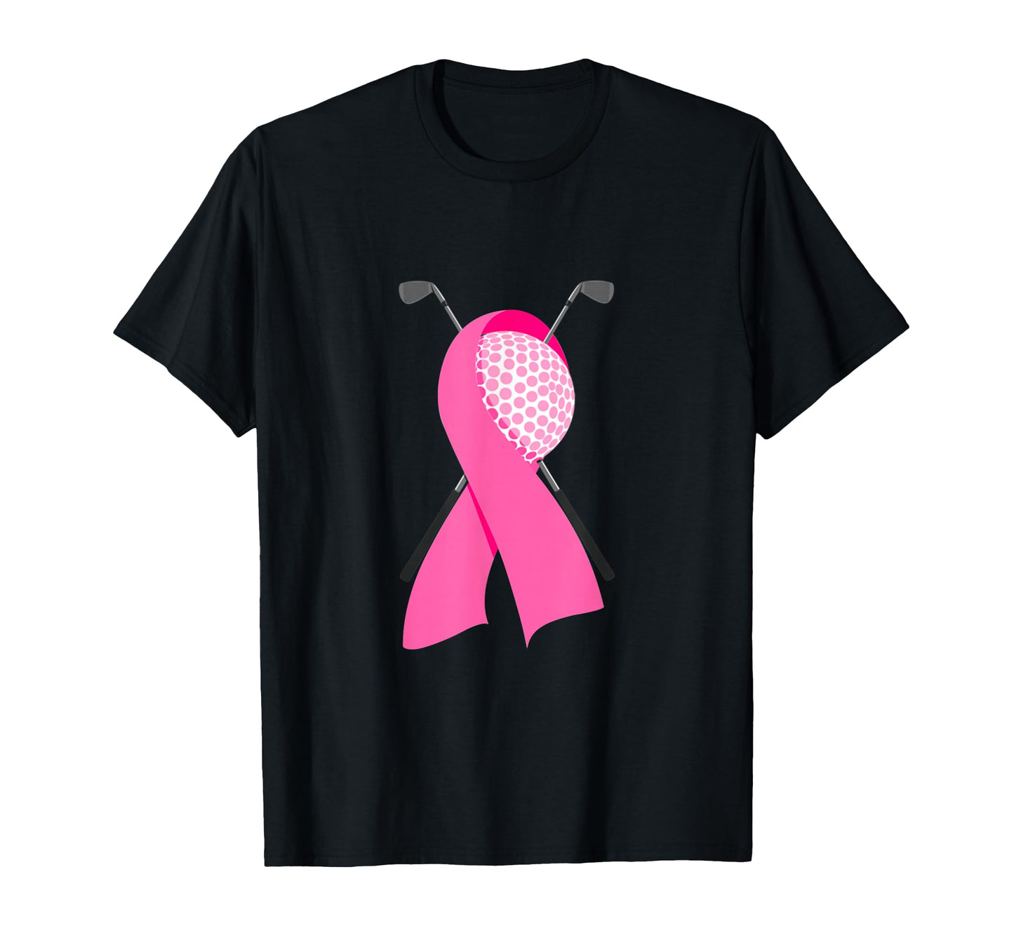 Funny Golf Pink Ribbon Breast Cancer Awareness Support Mom T-Shirt