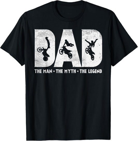 Motocross Dad Man Myth Legend Dirt Bike Motorcycle Race Gift T-Shirt