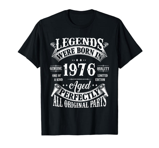 50th Birthday Shirt Vintage Born In 1976 50 Years Old B-day T-Shirt