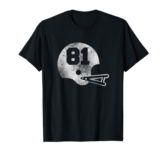 Vintage Football Jersey Number 81 T-Shirt Player Number T-Shirt