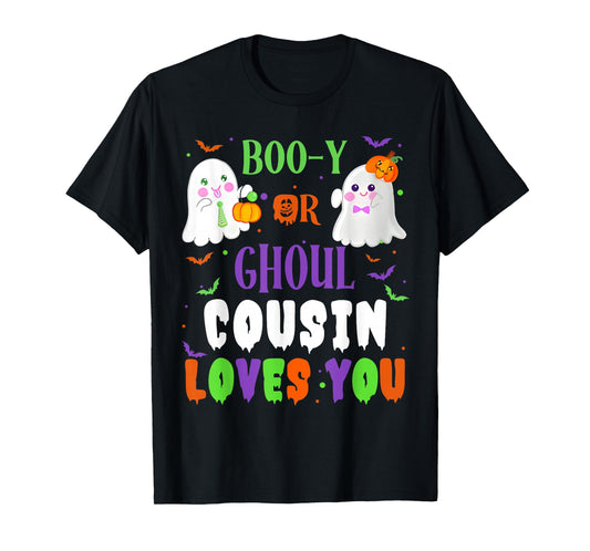 Boo-y Or Ghoul Cousin Loves You Boo Halloween Baby Gender T-Shirt