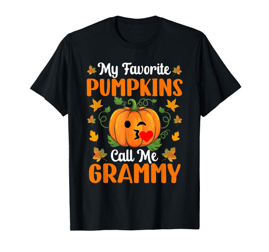 My Favorite Pumpkins Call Me Grammy Shirt Funny Halloween T-Shirt