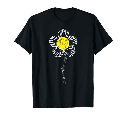 Proud Softball Mom Shirt Baseball Mother s Gift T-Shirt