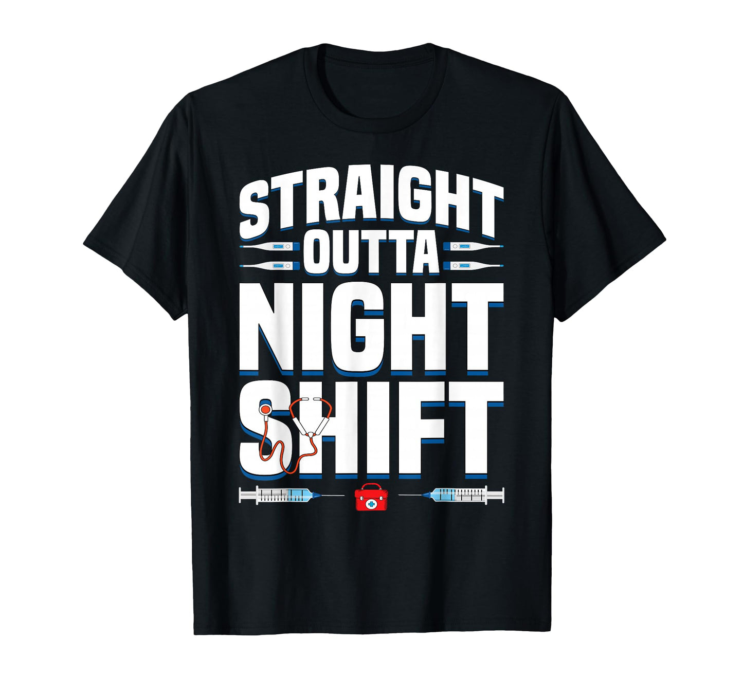 Night Shift Nurse For Men Women Emergency Registered Nurse T-Shirt