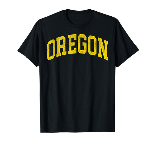 Vintage Oregon Men Oregon Women Retro Green Throwback T-Shirt