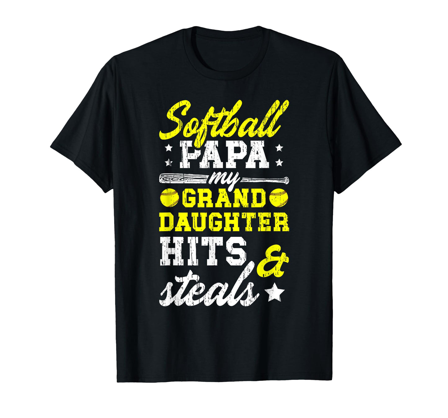 Softball Papa Grandpa Funny Papa Of A Softball Player T-Shirt