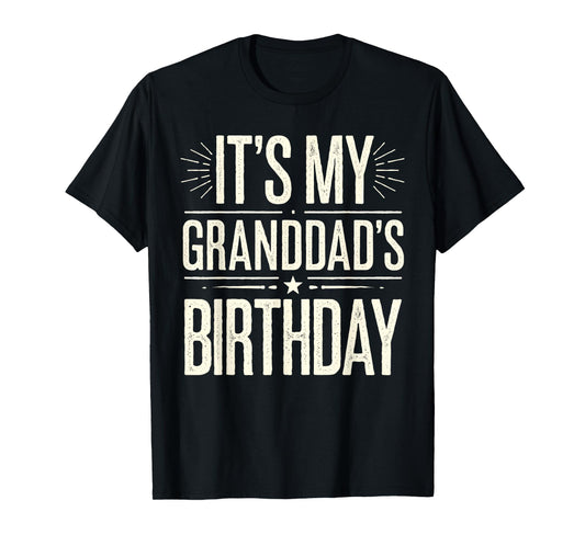 Distressed It's My granddad's Birthday Vintage Men Women Kid T-Shirt