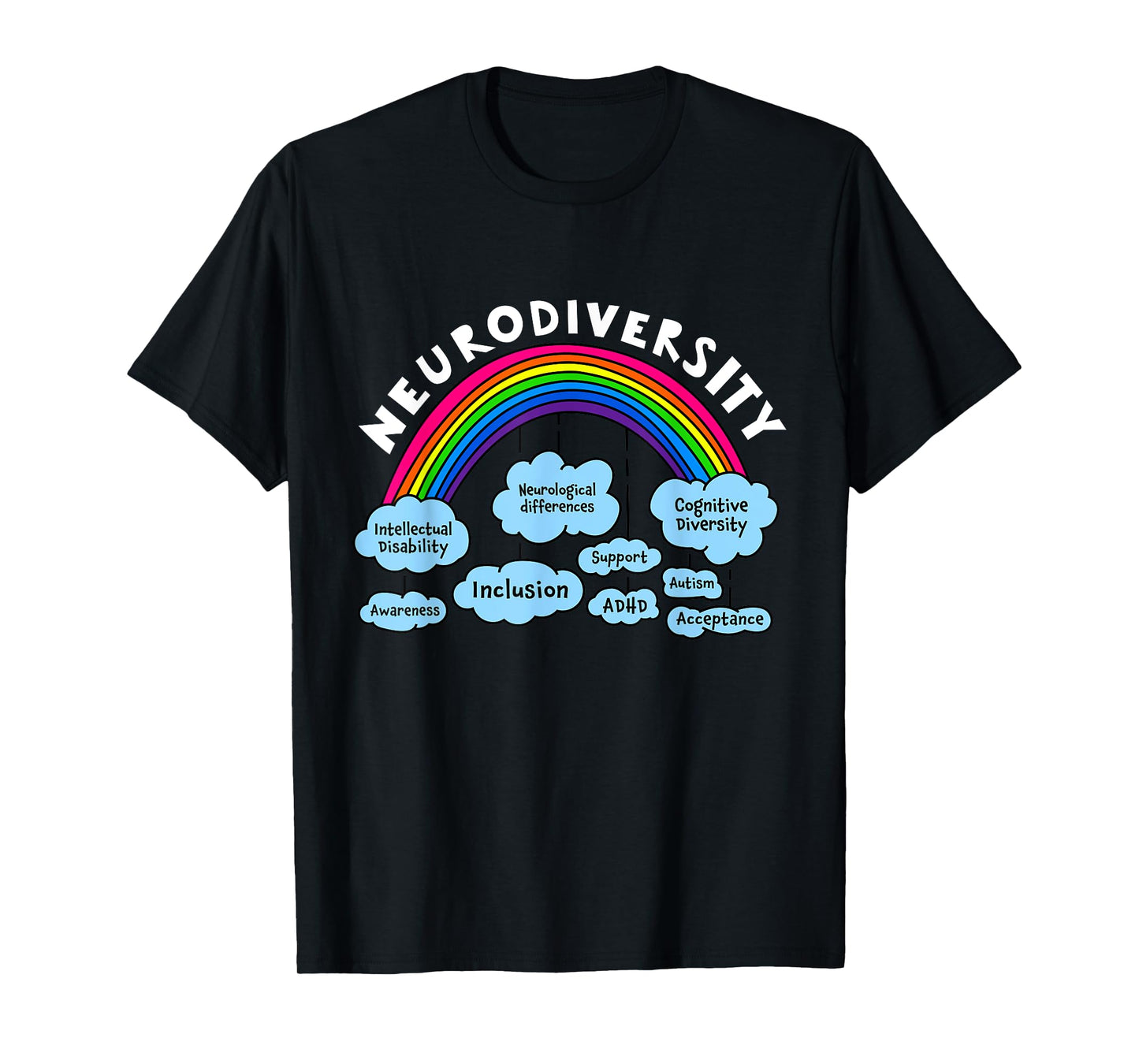 Neurodiversity Rainbow Awareness Autism Awareness Month T-Shirt
