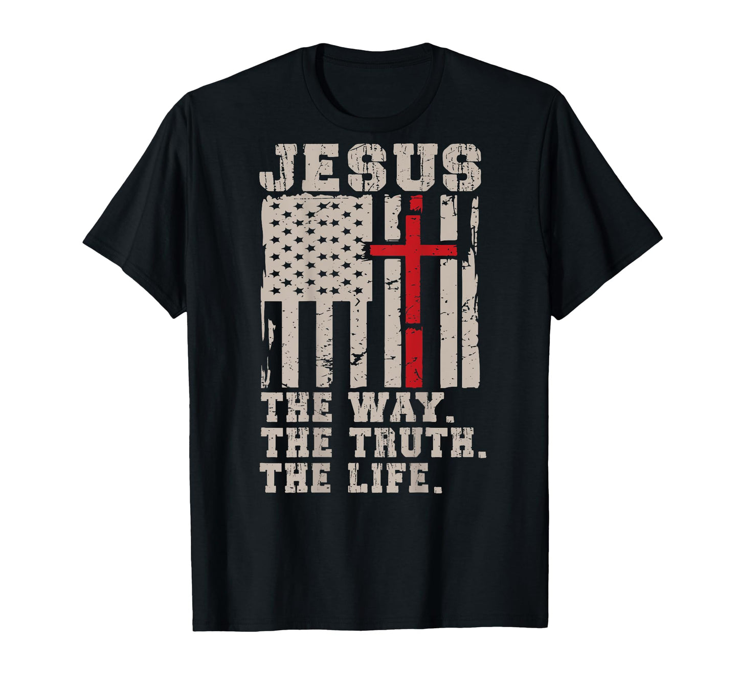 On Back Jesus The Way The Truth The Life Christian God Men T-Shirt