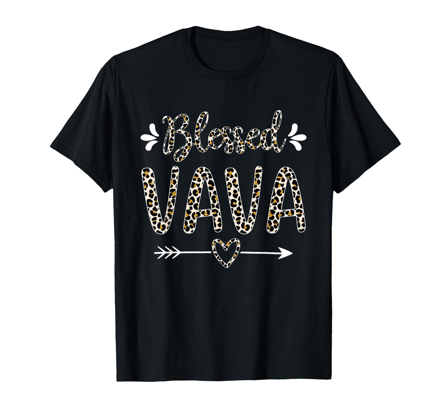 Blessed Vava Grandma Grandmother Cute Leopard Mothers Day T-Shirt