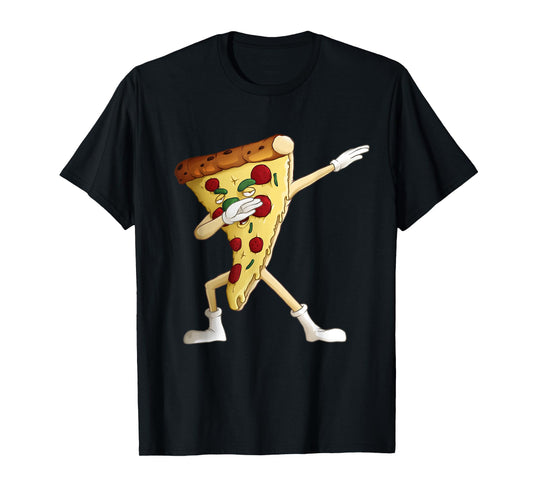 Cool Dabbing Pizza Design For Boys Girls Kids Pizza Lover T-Shirt