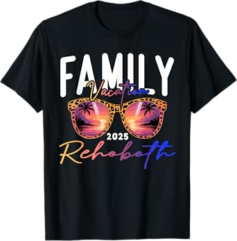 Retro Rehoboth Beach Delaware Sunglasses Summer Vacation T-Shirt