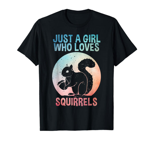 Funny Squirrel Designs For Girls Women Mom Chipmunk Lovers T-Shirt