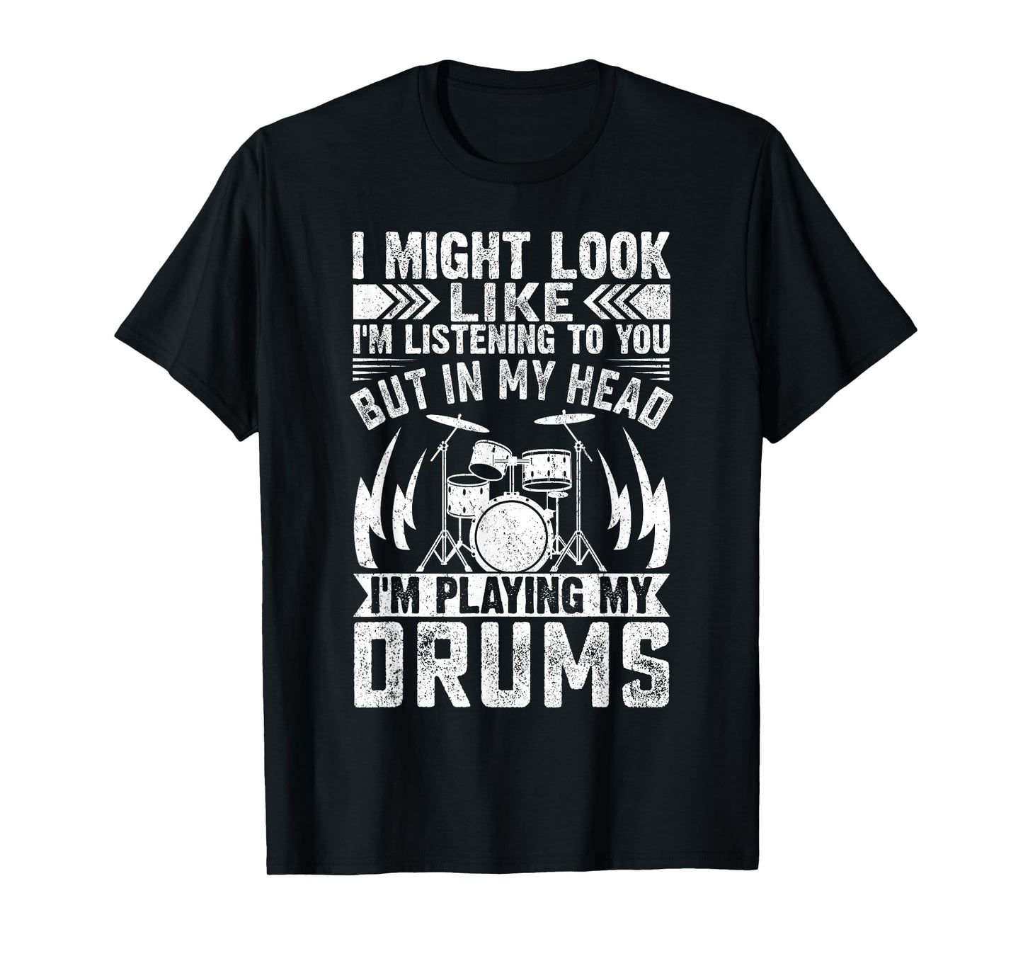 Funny Drummer Men Women Drumline Music Band Drumming Lovers T-Shirt