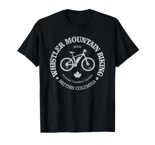 Vintage Whistler Camping Mountain Nature Cycling T-Shirt
