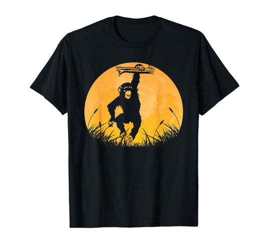 Chimpanzee Easy Halloween Outfit Monkey Moon Costume Gift T-Shirt