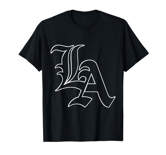 LA | Los Angeles, California | White Text, Classic, Vintage T-Shirt