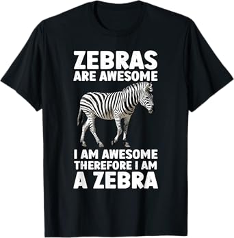 Zebra Costume For Men Women Kids Zoo Animal Print Zebra T-Shirt