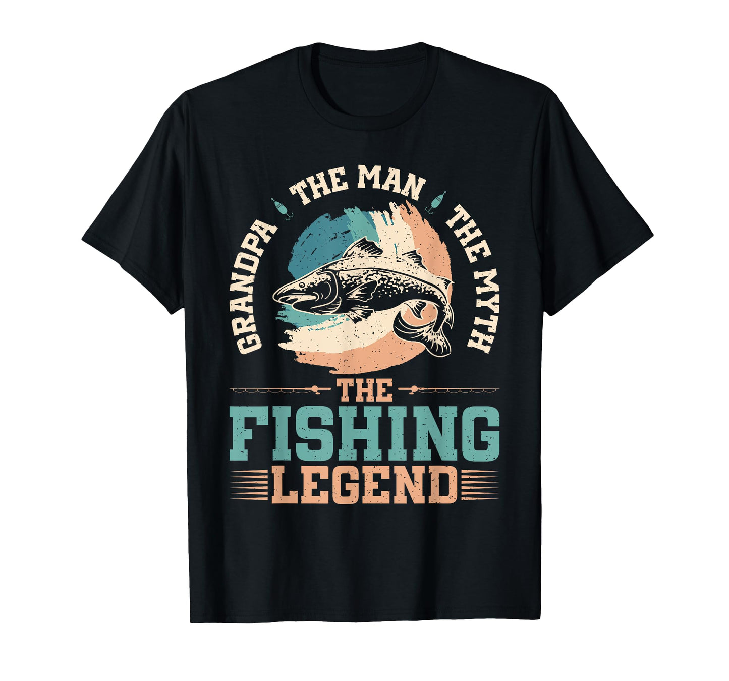 Grandpa The Man The Myth The Fishing Legend Fishing Grandpa T-Shirt