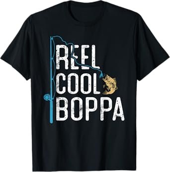 Reel Cool Boppa vintage funny fishing rod gift for Boppa T-Shirt