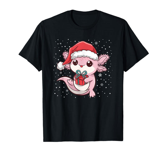 Funny Christmas Axolotl Xmas Axolotl For Men Women Kids T-Shirt