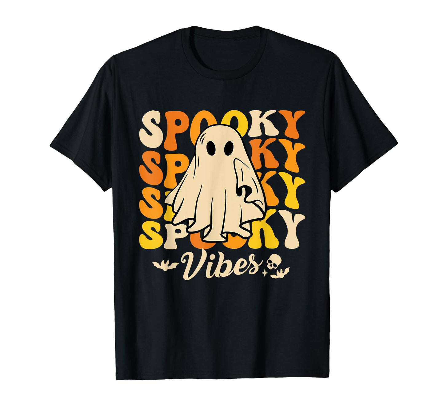 Spooky Vibes Funny Lazy Halloween Costume Outfit Womens T-Shirt