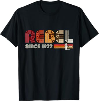 Rebel Since 1977 Retro Vintage T-Shirt