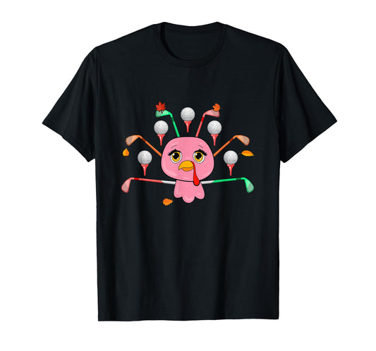 Golf Equipment As Thanksgiving Turkey Costume Player T-Shirt