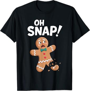 Oh Snap Gingerbread Man Shirt Adult Kids Men Women Costume T-Shirt