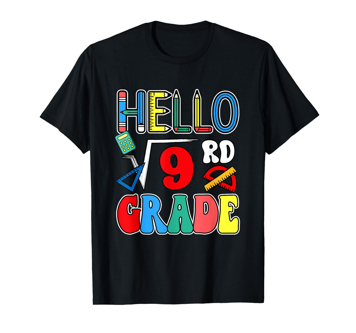 Hello 3rd Grade Math Formula Teachers Student Back To School T-Shirt